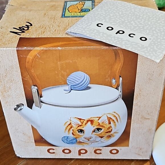 Copco Kit T. Cat 2 Quart Metal Tea Kettle W/Box NEW CAT - Picture 9 of 9